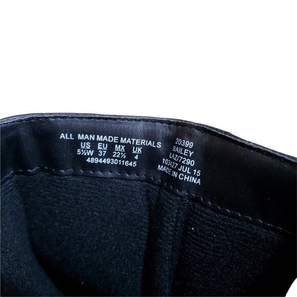 BONGO Bailey Knee High Boots Faux Rubber Wood Heel Black Quilted - Picture 8 of 11